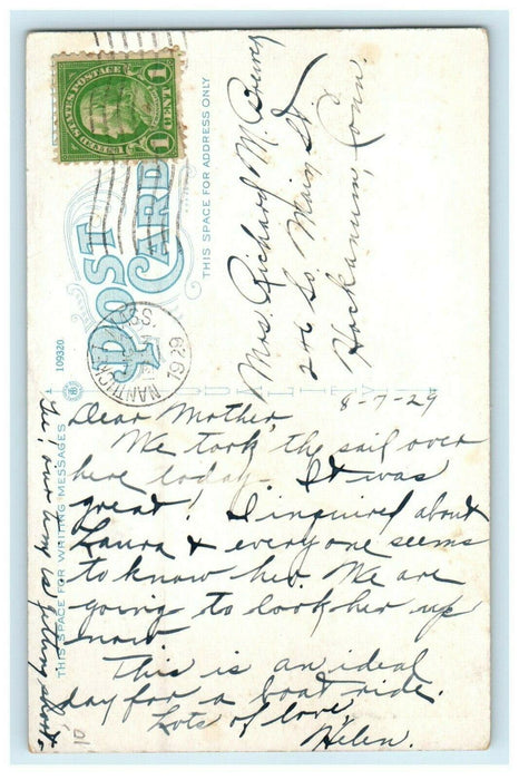 1929 Upper Main Street, Nantucket, Massachusetts MA Vintage Postcard