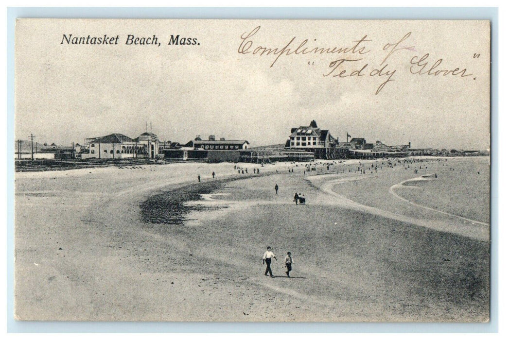 c1910 A View Of Nantasket Beach Massachusetts MA Posted Antique Postcard