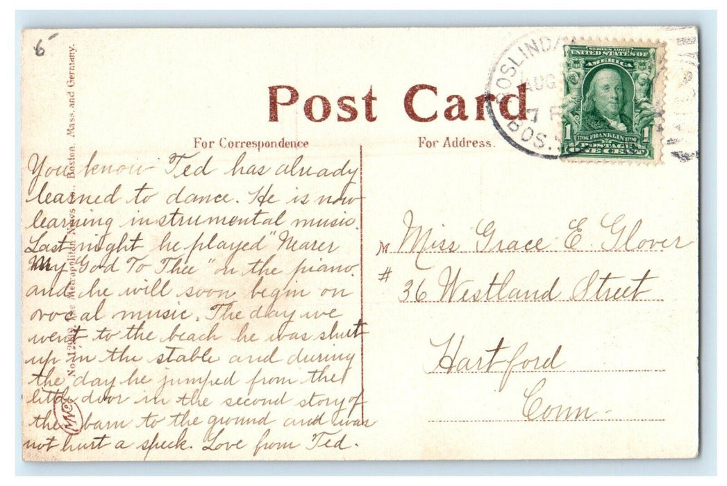 c1910 A View Of Nantasket Beach Massachusetts MA Posted Antique Postcard