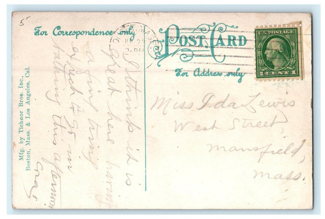 c1910 Pine Tree Hotel Street View Onset Massachusetts MA Posted Antique Postcard