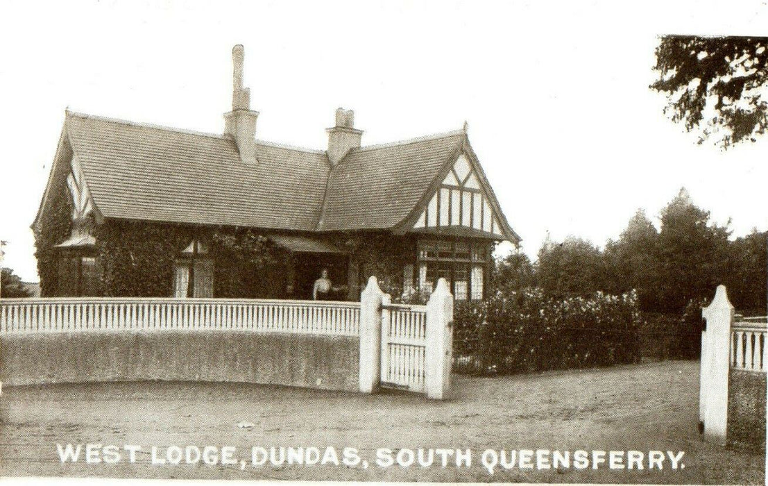 c1920s West Lodge Duncas South Queensferry Embossed Unposted Postcard