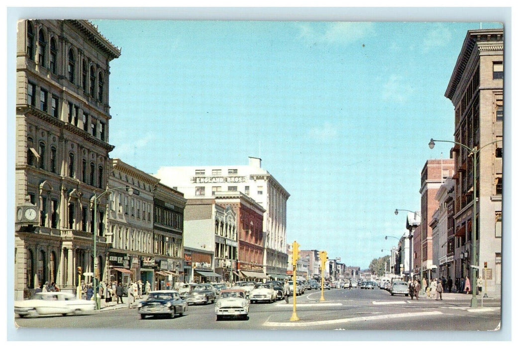 c1910 North Street Business Capital Pittsfield Massachusetts MA Antique Postcard