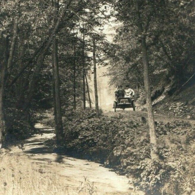 Vermont Classic Convertible River RPPC Photo 1907 Vintage Antique Postcard