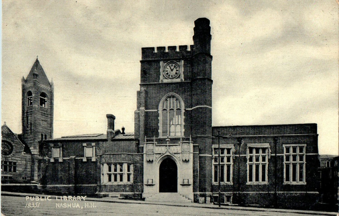 c1910 Public Library, Nashua New Hampshire NH Unposted Antique Postcard