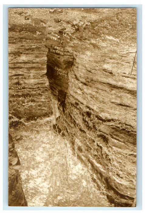 c1910's Lover's Retreat Rocks Panama New York NY RPPC Photo Antique Postcard