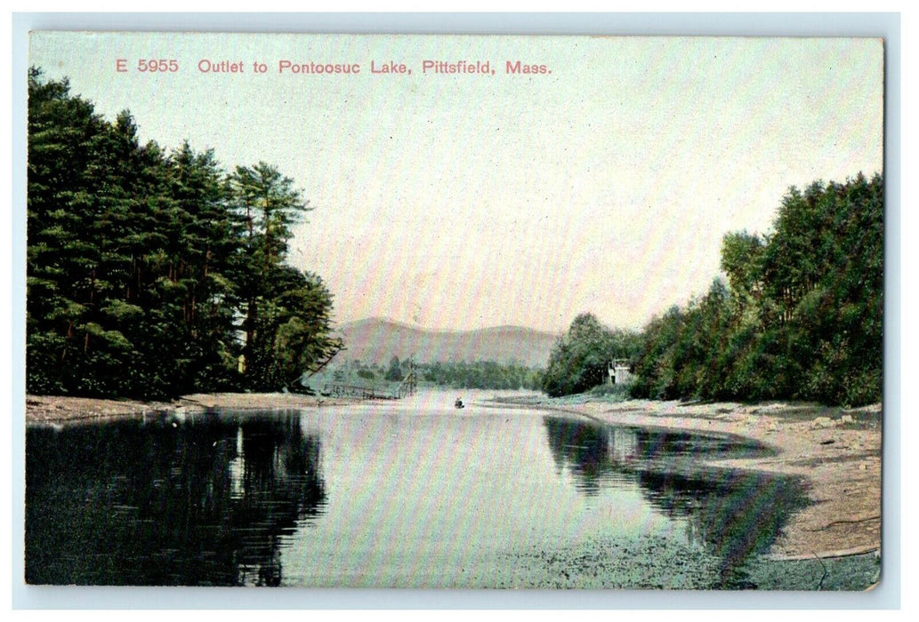 c1910 Outlet To Pontoosuc Lake Pittsfield Massachusetts MA Unposted Postcard