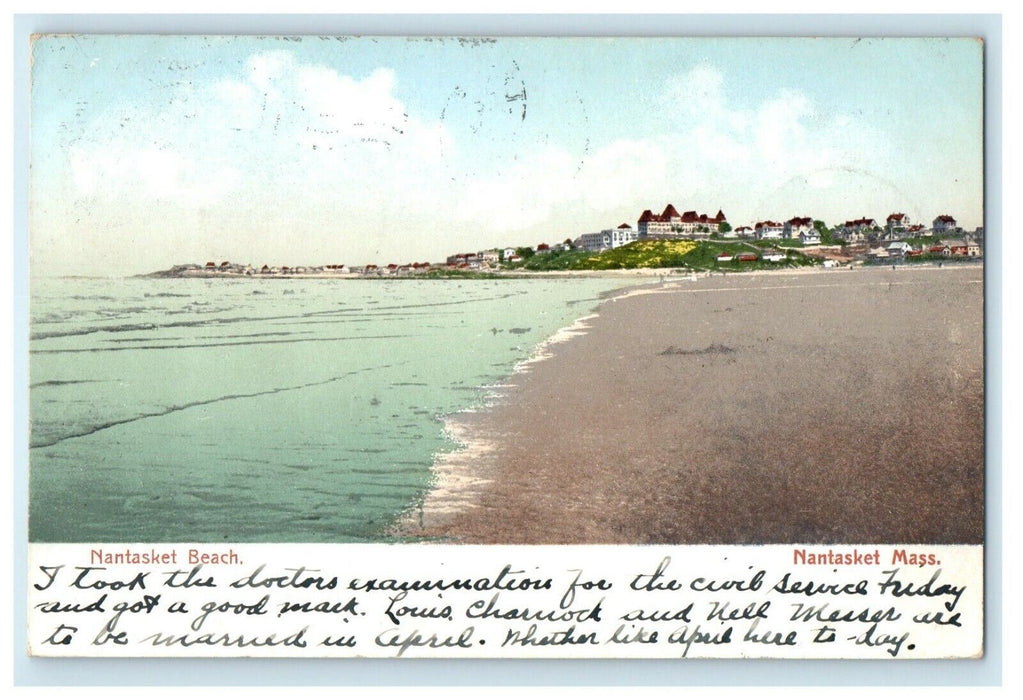 1906 A View Of Nantasket Beach, Nantasket Massachusetts MA Antique Postcard