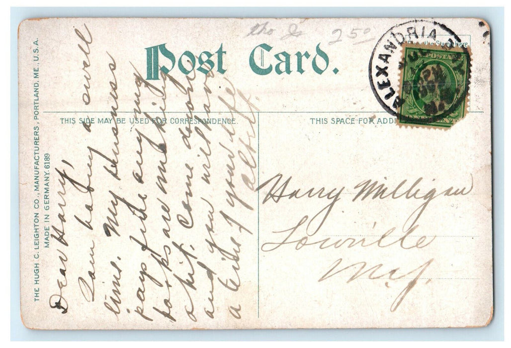 c1910 Thousand Island House at Night Thousand Island New York NY Posted Postcard