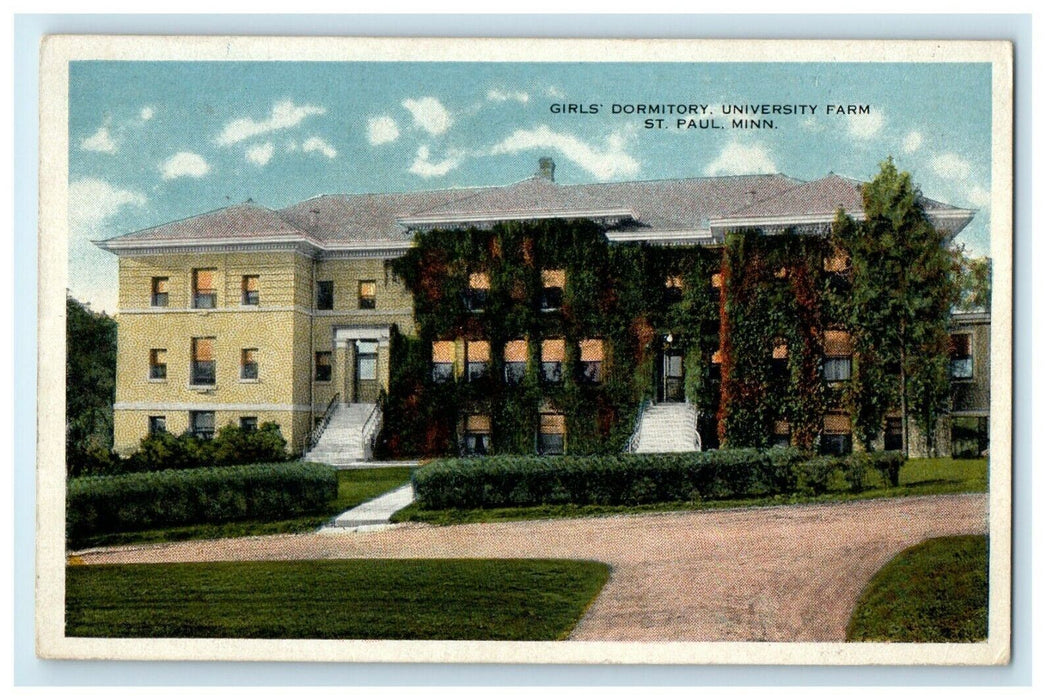 1912 Girls Dormitory University Farm St. Paul Minnesota MN Antique Postcard