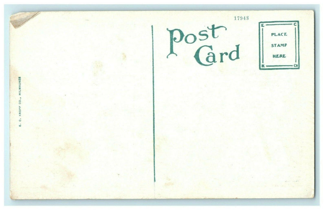 Pulpit Rock Near Dixon Illinois River Lake Kropp Co. Vintage Antique Postcard