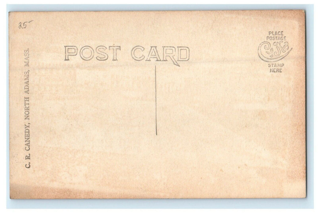 c1921 Bird's Eye View North Adams, Mohawk Trail, New York NY RPPC Photo Postcard