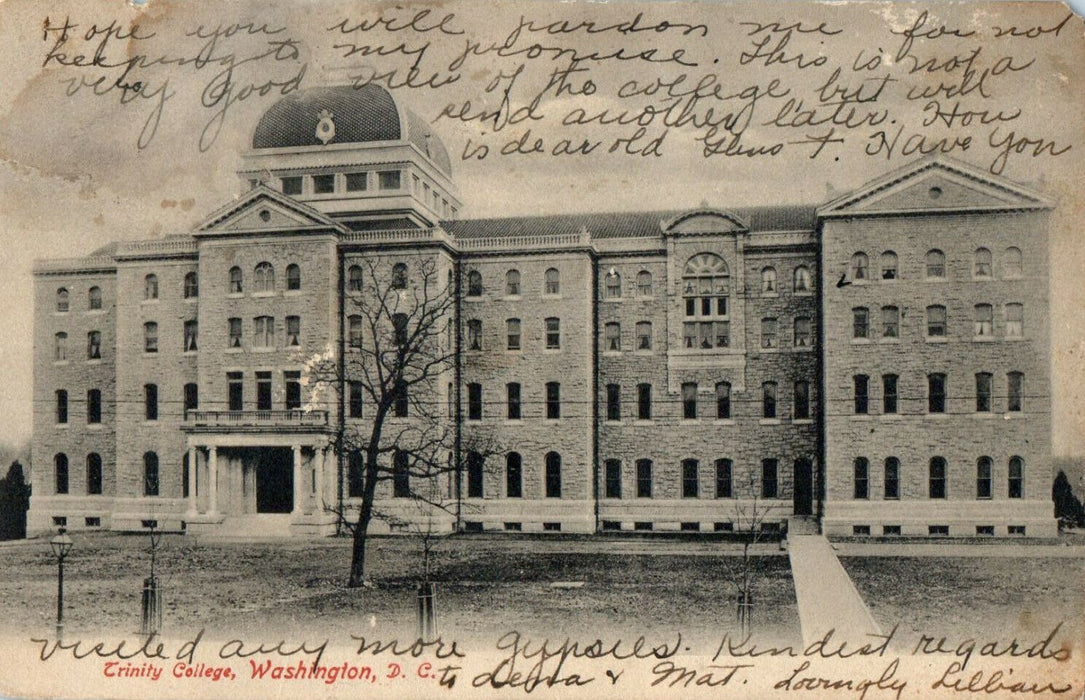 1906 Glens Falls NY Trinity College Washington DC Posted Antique Postcard