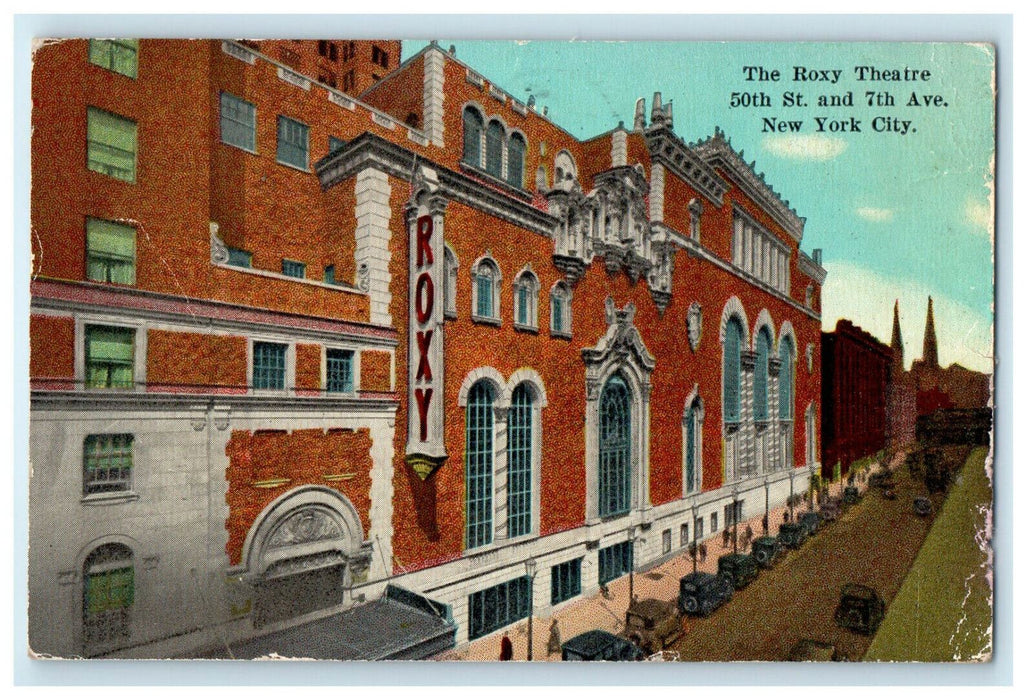 1933 The Roxy Theatre 50th St. New York City New York NY Cancel Postcard