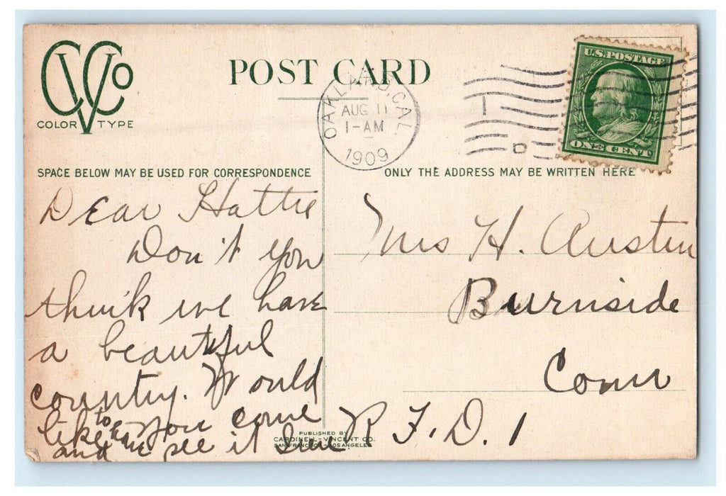 1909 Sacramento River at Shasta Springs California CA Antique Posted Postcard