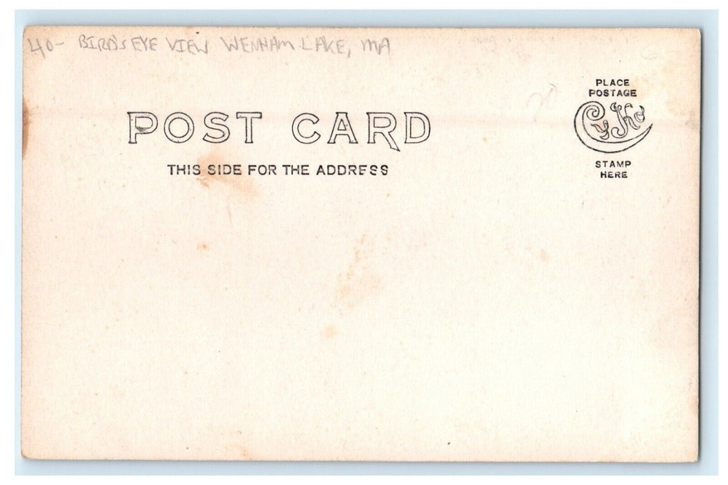 c1905 Bird's Eye View Wenham Massachusetts MA RPPC Photo Antique Postcard