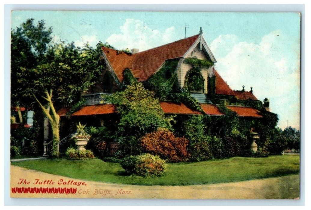 c1910 The Turtle Cottage Oak Bluffs Massachusetts MA Posted Antique Postcard