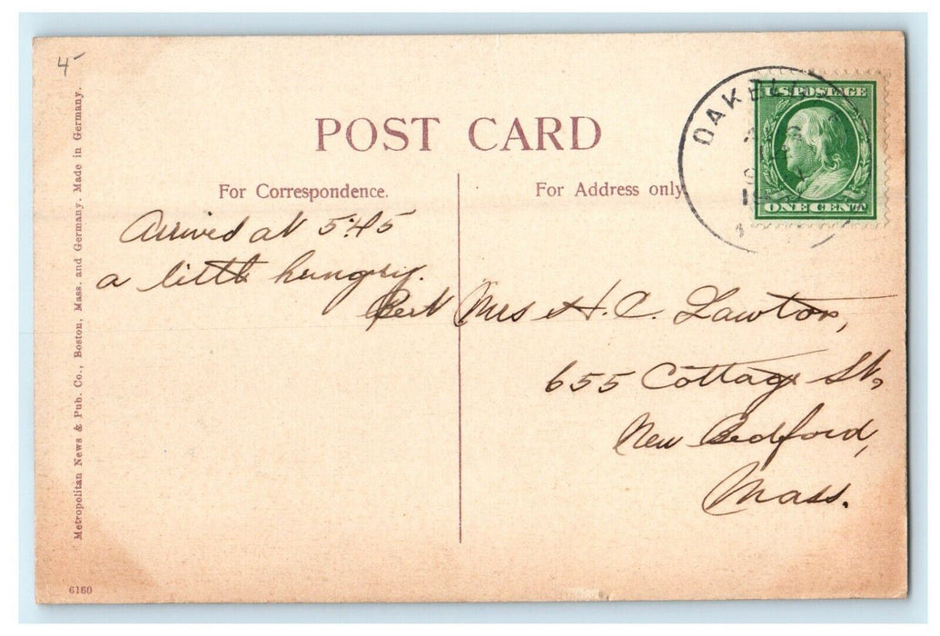 c1910 The Turtle Cottage Oak Bluffs Massachusetts MA Posted Antique Postcard