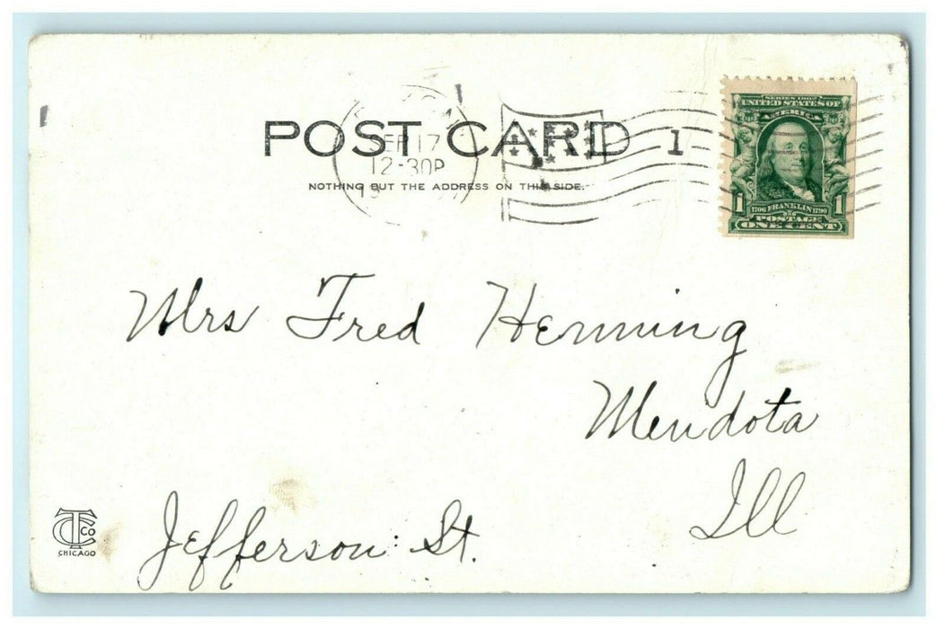 High Bluffs Dixon Illinois Rock River 1907 Mendota Vintage Antique Postcard