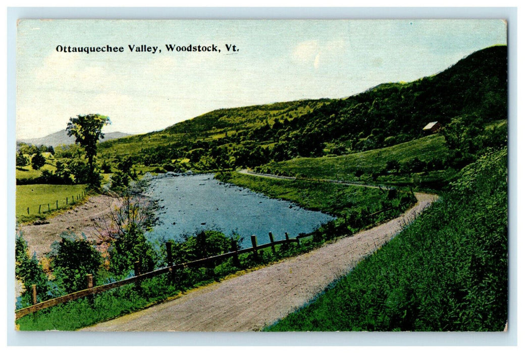 c1910s South Windsor CT Ottauquechee Valley, Woodstock Vermont VT Postcard