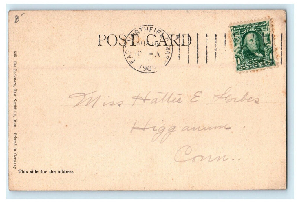 1907 Forest Camp Northfield, East Northfield Massachusetts MA Antique Postcard