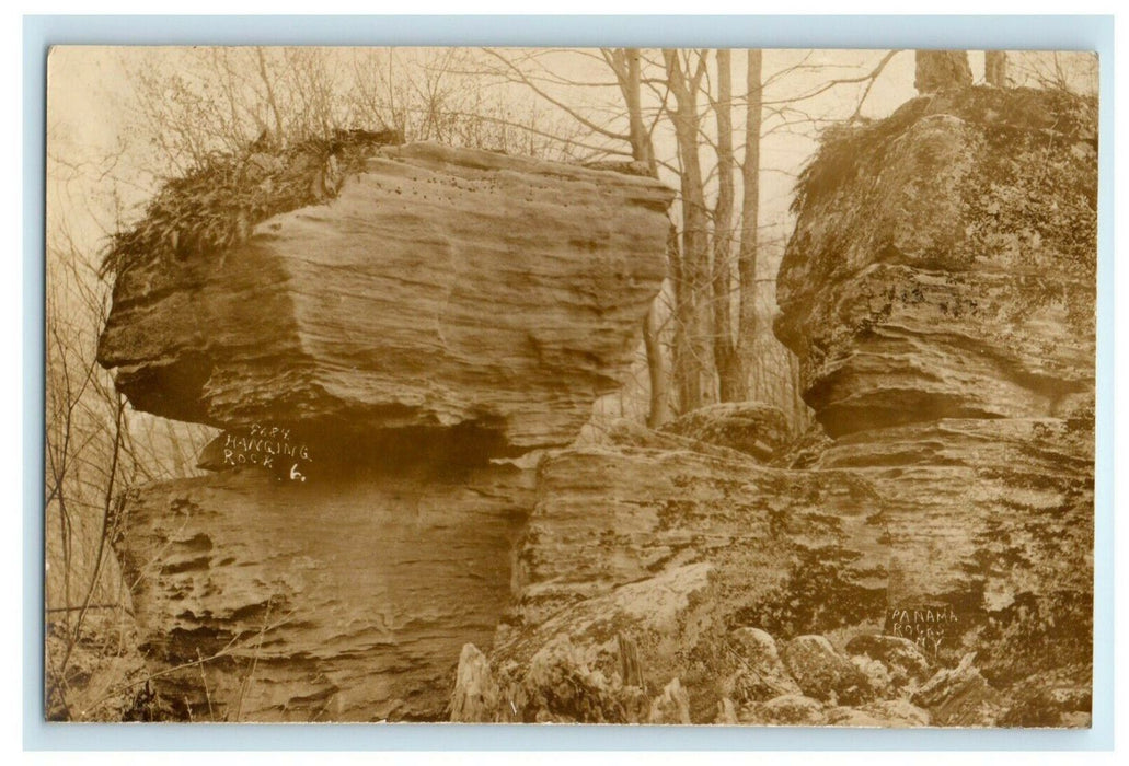 c1910's Hanging Rock Panama New York NY RPPC Photo Unposted Antique Postcard