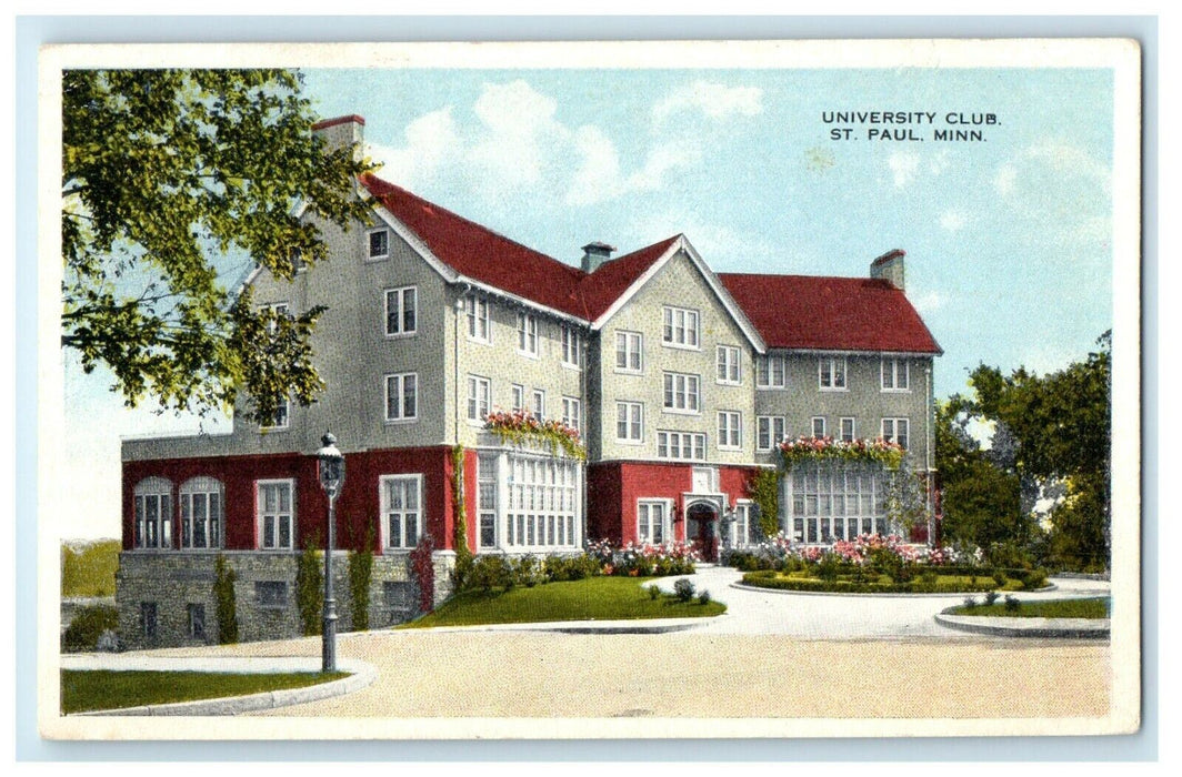 University Club Summit Ave St. Paul Minnesota MN Overlooking Lower Town Postcard