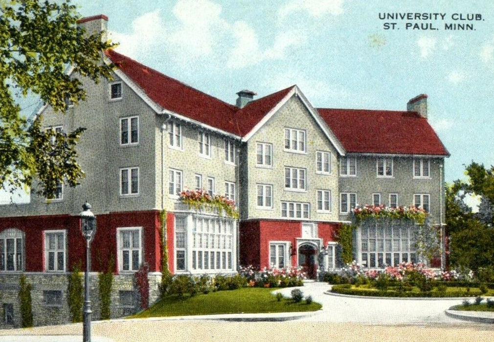 University Club Summit Ave St. Paul Minnesota MN Overlooking Lower Town Postcard