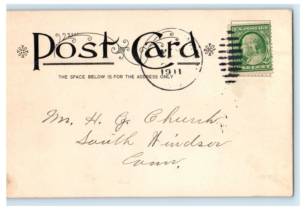 1911 Winter Scene, The Hotel at Gayhead Duchess Co NY Advertising Postcard
