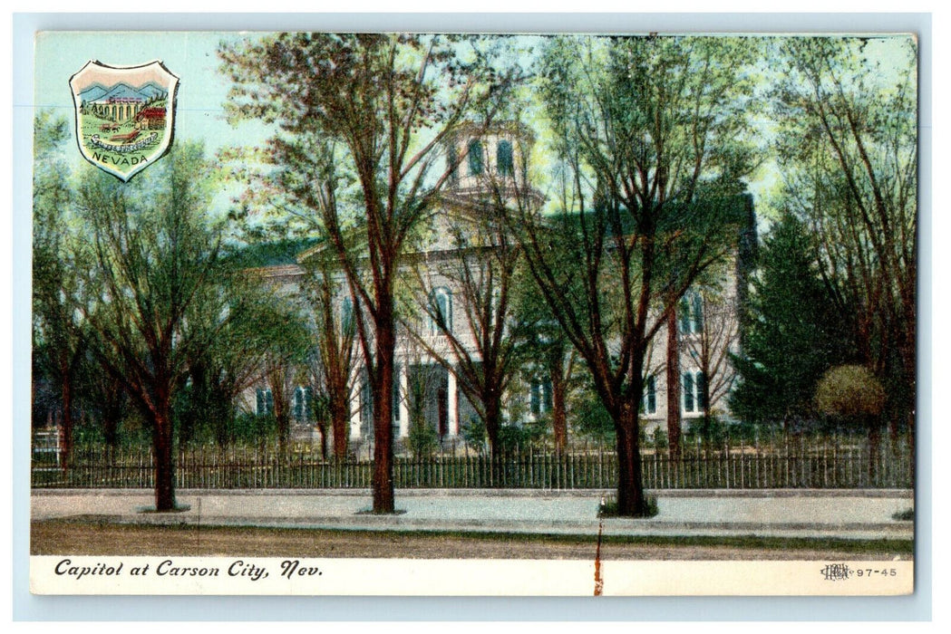 c1910s Capitol at Carson City, Nevada NV Posted Antique Postcard