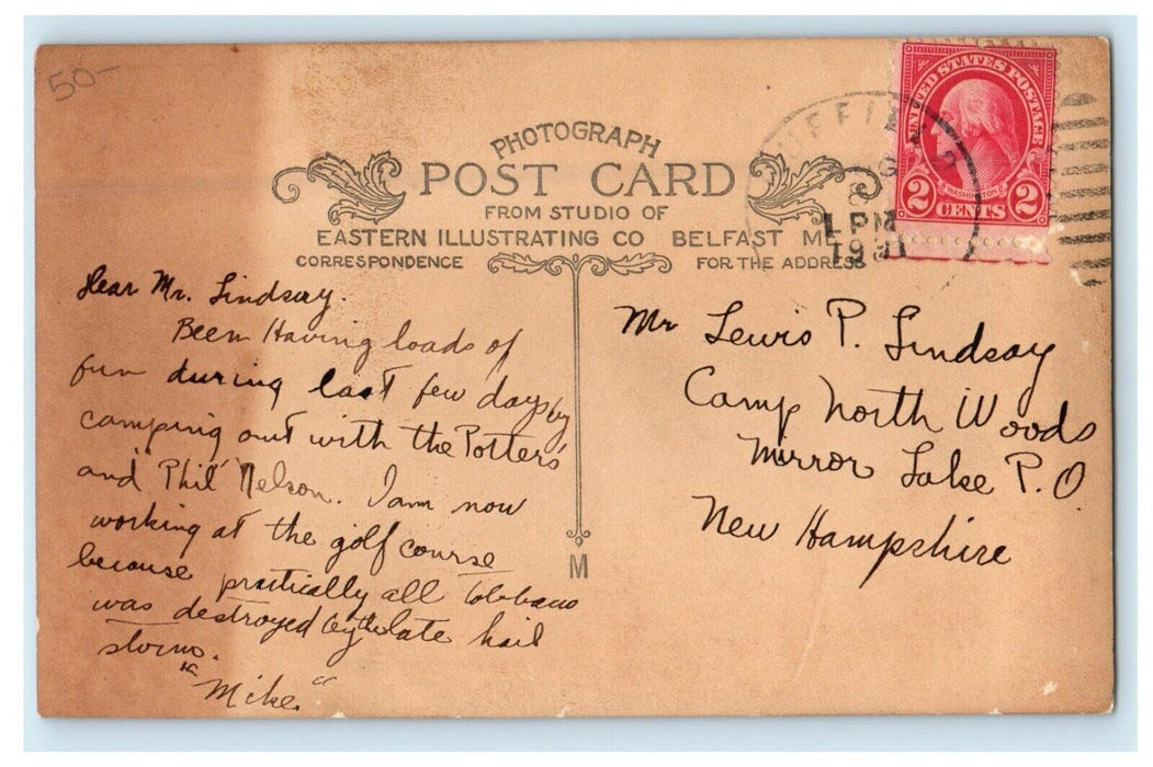 1911 Faculty House Suffield School Connecticut CT RPPC Photo Antique Postcard