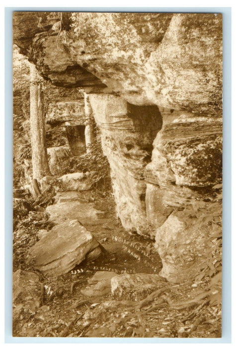 c1910's Indiana Fire Place Rocks Panama New York NY RPPC Photo Antique Postcard