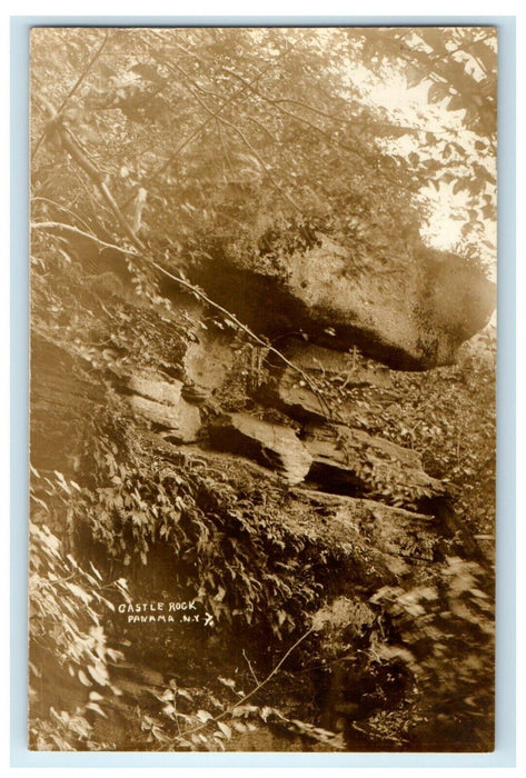 c1910's Castle Rock Panama New York NY RPPC Photo Unposted Antique Postcard