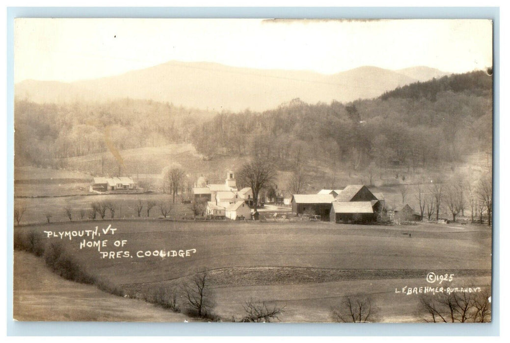 c1920's Home Of Pres. Coolidge Plymouth Vermont VT RPPC Photo Antique Postcard