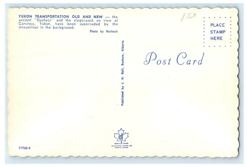 c1950s Duchess Train in Yukon Transportation Old and New Unposted Postcard