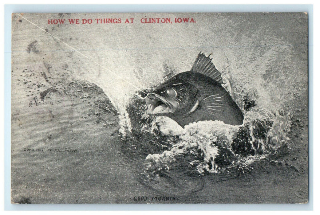 1919 How We Do Things at Clinton Iowa IA Posted Antique Postcard