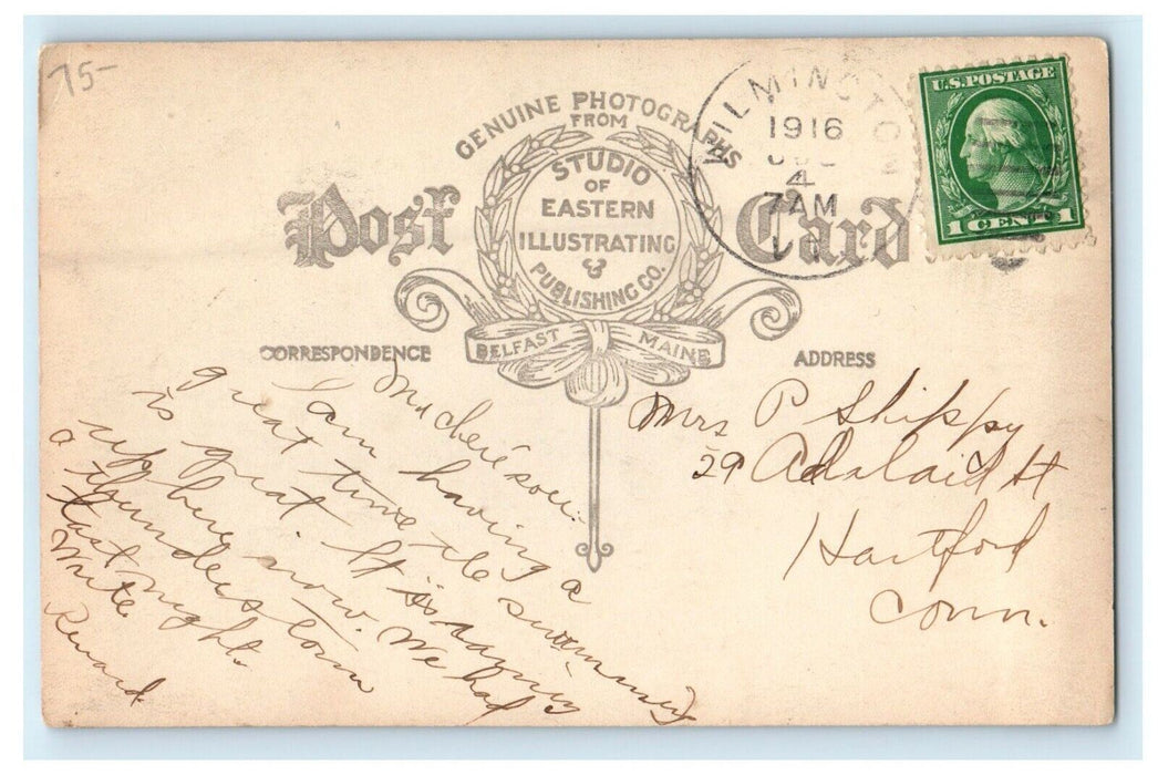 1916 View Of No River St. Willington Vermont VT RPPC Photo Antique Postcard