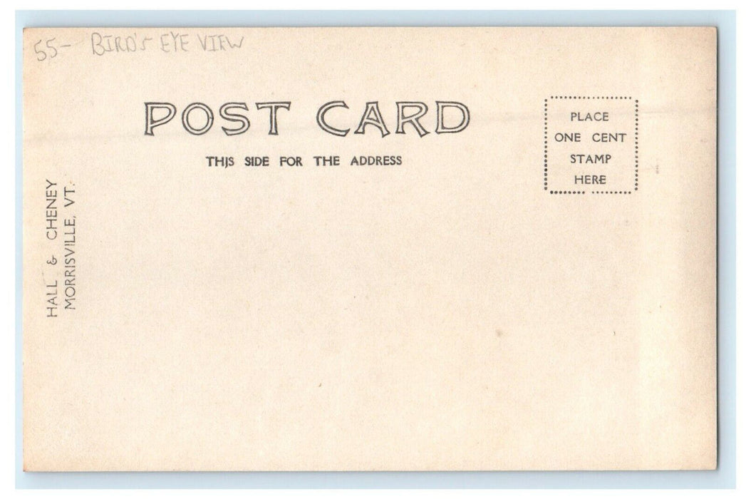 c1905 Bird's Eye View Morrisville Vermont VT RPPC Photo Antique Postcard