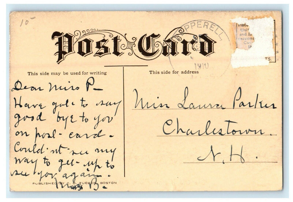 c1910 The Old Warner Place, Pepperell Massachusetts MA Antique Postcard