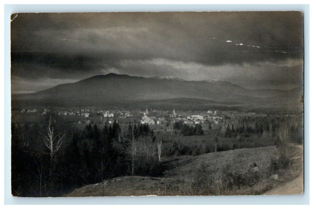 1924 Bird's Eye View Of Newton Massachusetts MA RPPC Photo Vintage Postcard