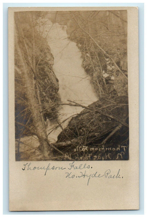 c1905 Thompson Falls North Hyde Park Vermont VT RPPC Photo Antique Postcard