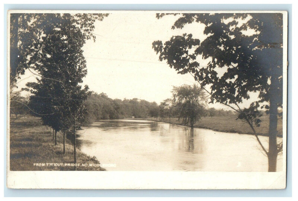 c1910's From Titiout Bridge No Middletown Massachusetts MA RPPC Photo Postcard