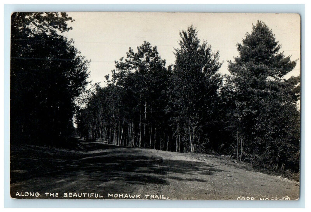 c1910's Along The Beautiful Mohawk Trail MA RPPC Photo Unposted Antique Postcard