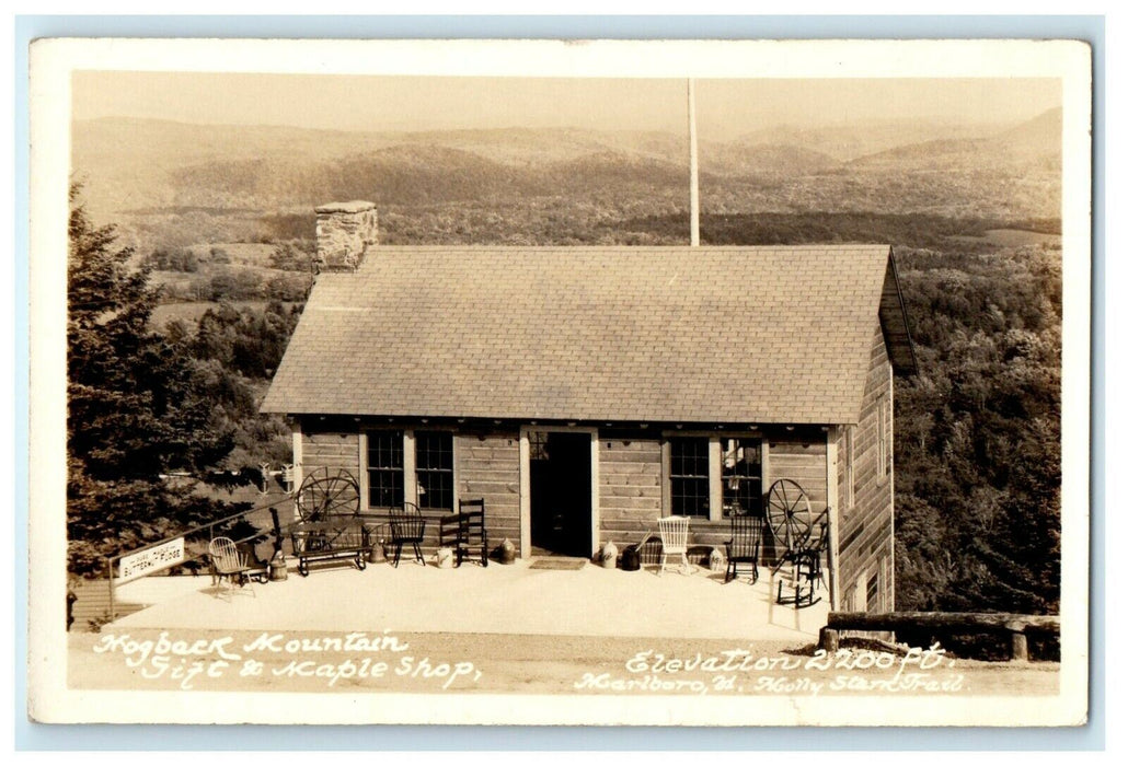 c1920's Hogback Mountain Maple Shop Marlboro Vermont VT RPPC Photo Postcard