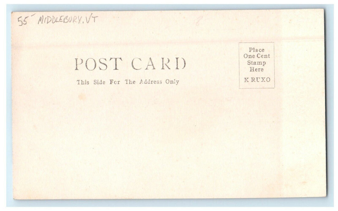 c1905 Main Street View Middlebury Vermont VT RPPC Photo Antique Postcard