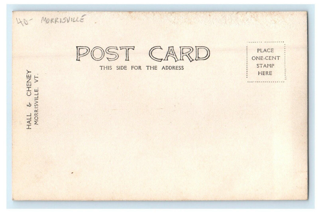c1905 Road To Hall And Cheney Morrisville Vermont VT RPPC Photo Antique Postcard