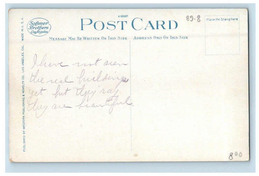 c1910's Polytechnic High School Buildings Long Beach California CA Postcard