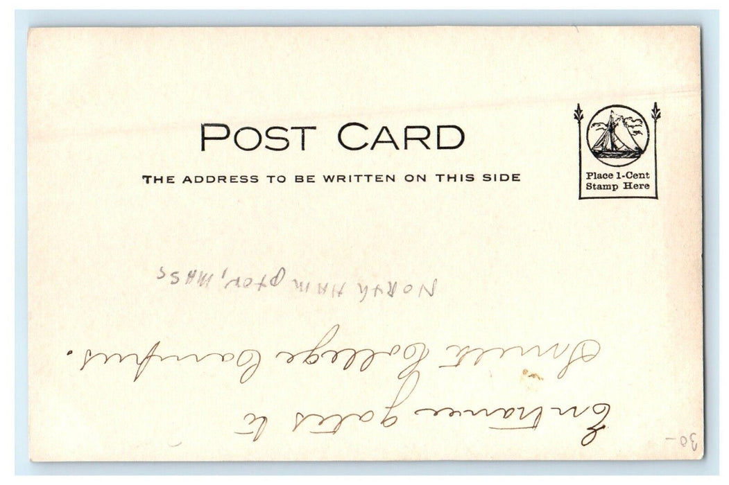 c1905 Entrance Gate To Smith College Campus Northampton MA RPPC Photo Postcard