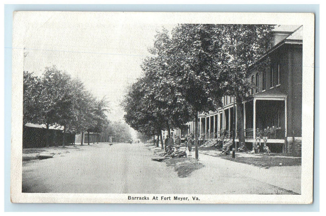 c1910s Barracks Scene, Fort Meyer Virginia VA Unposted Postcard