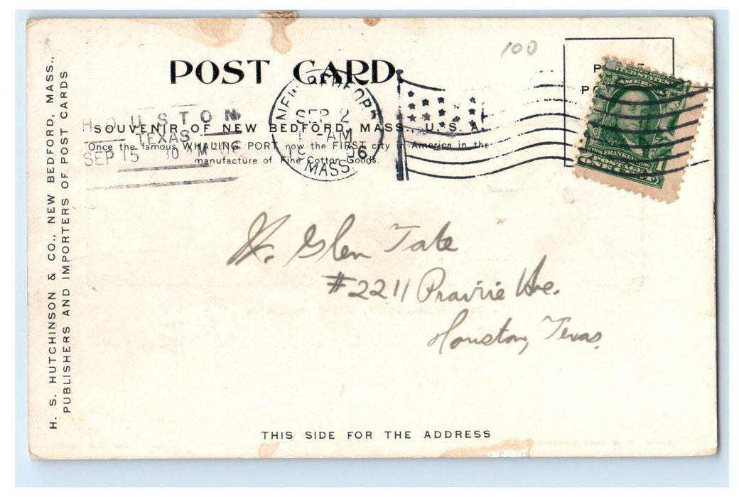 1906 Houston TX The Barracks Fort Rodman New Bedford Massachusetts MA Postcard