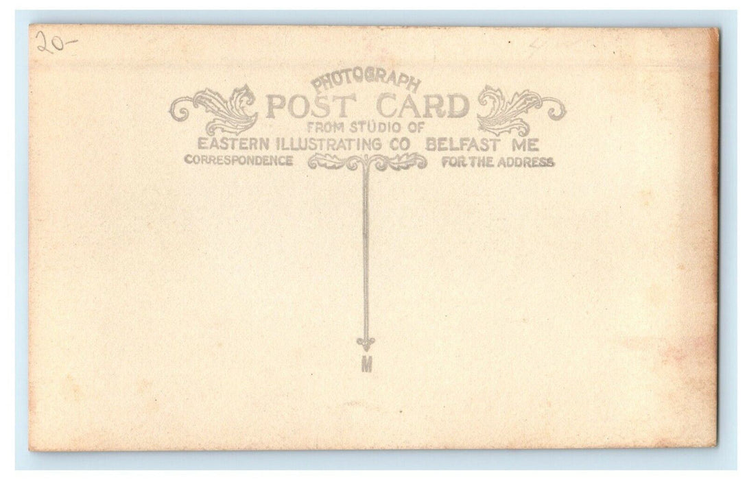 c1910's View Of Vacation Camp Vinton Pond West Townsend MA RPPC Photo Postcard